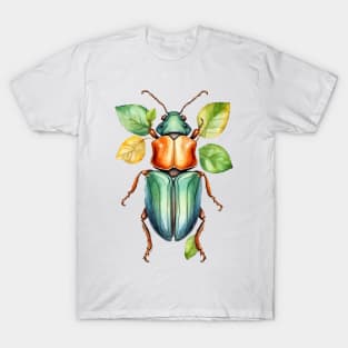 Beetle and leaves T-Shirt